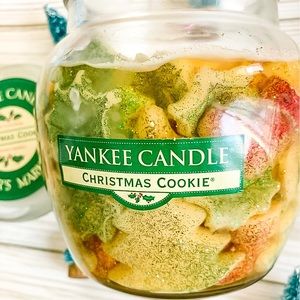 Yankee Candle Vtg Christmas Cookie Farmers Market Large Glass Candle 15.5oz
